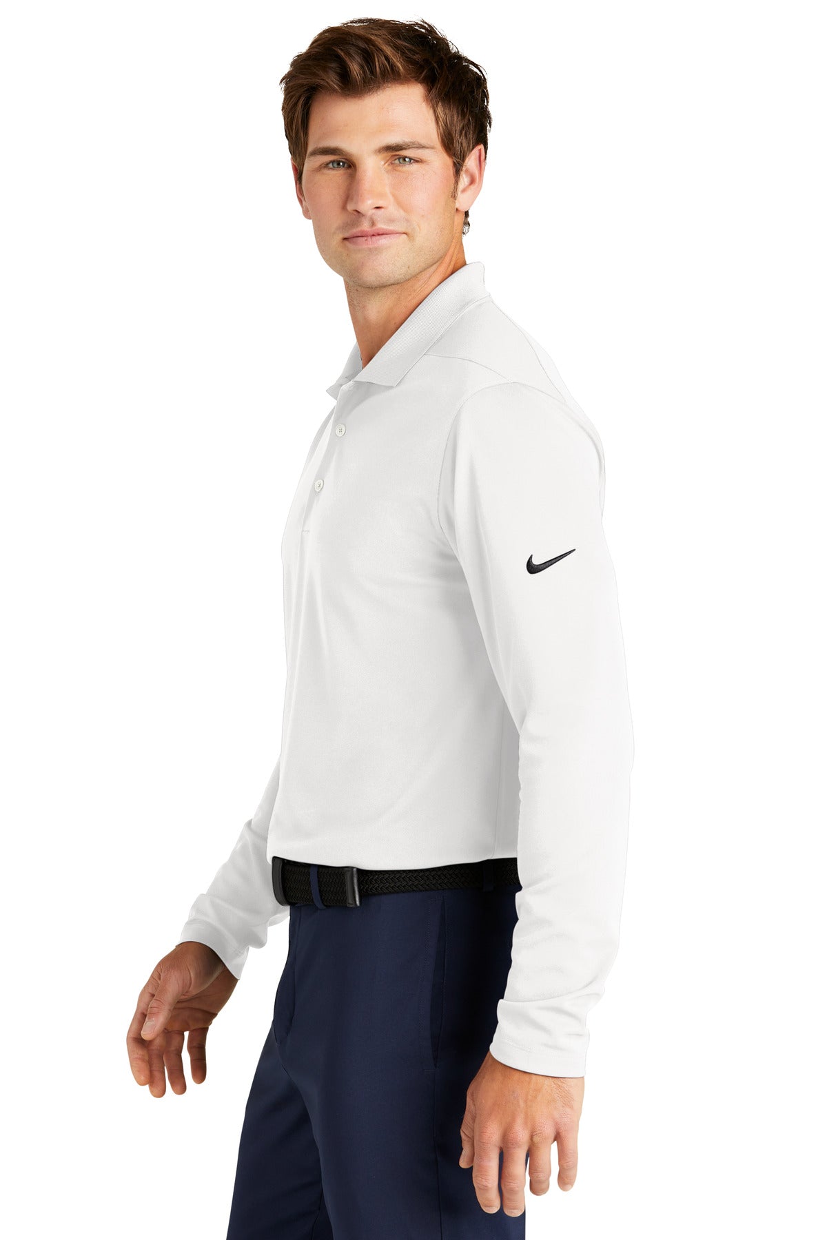 Swaasi Core - Nike® LONG-SLEEVE Dri-FIT Micro Pique 2.0 Polo with EMB Logo