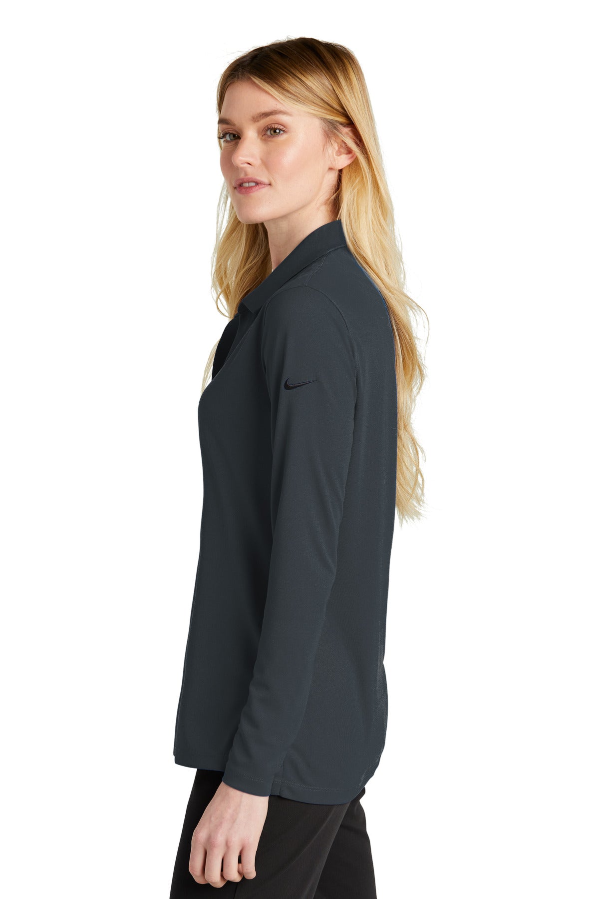 Swaasi Core - Nike® LADIES LONG-SLEEVE Dri-FIT Micro Pique 2.0 Polo with EMB Logo