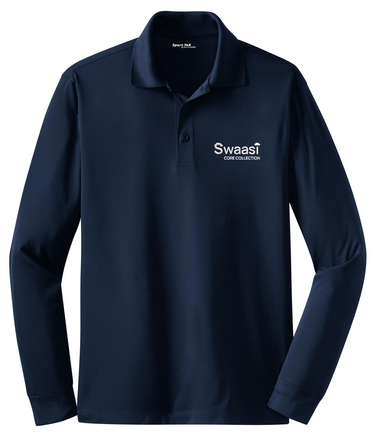 Swaasi Core - Sport-Tek® LONG-SLEEVE Micropique Sport-Wick® Polo with EMB Logo
