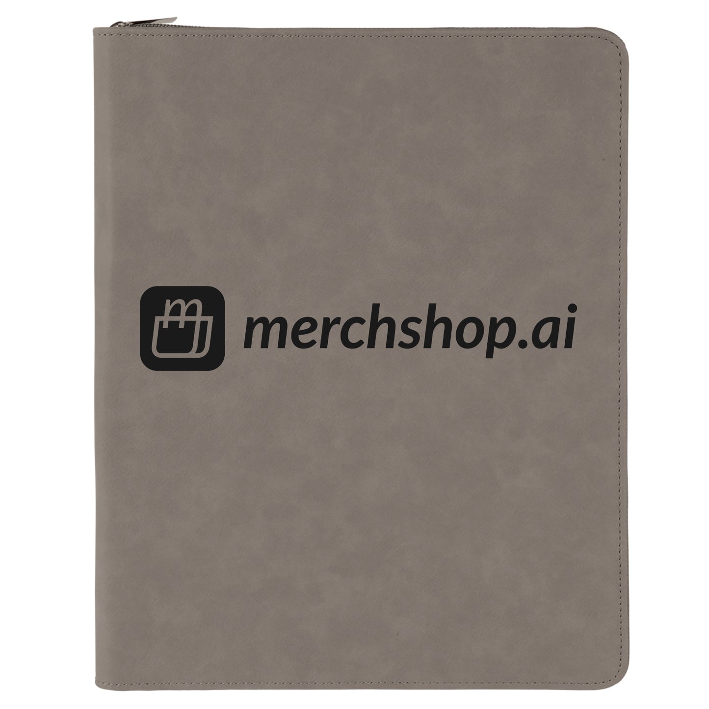 MerchShopAIDev - 9.5X12Laserable Leatherette Portfolios with Zipper