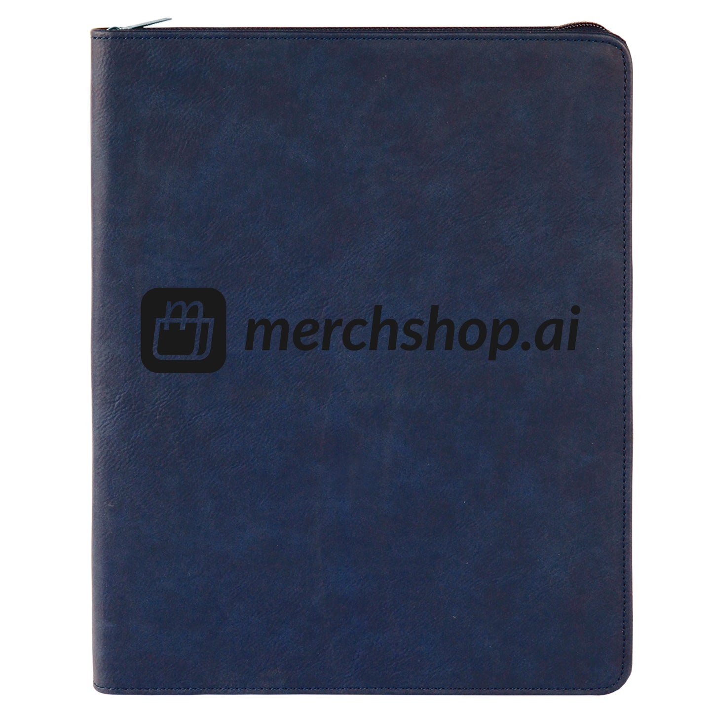 MerchShopAIDev - 9.5X12Laserable Leatherette Portfolios with Zipper