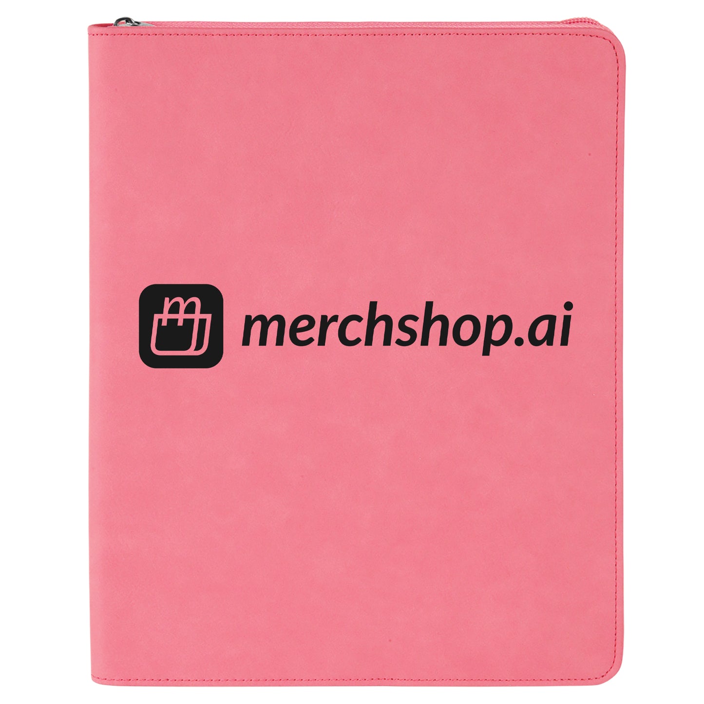 MerchShopAIDev - 9.5X12Laserable Leatherette Portfolios with Zipper