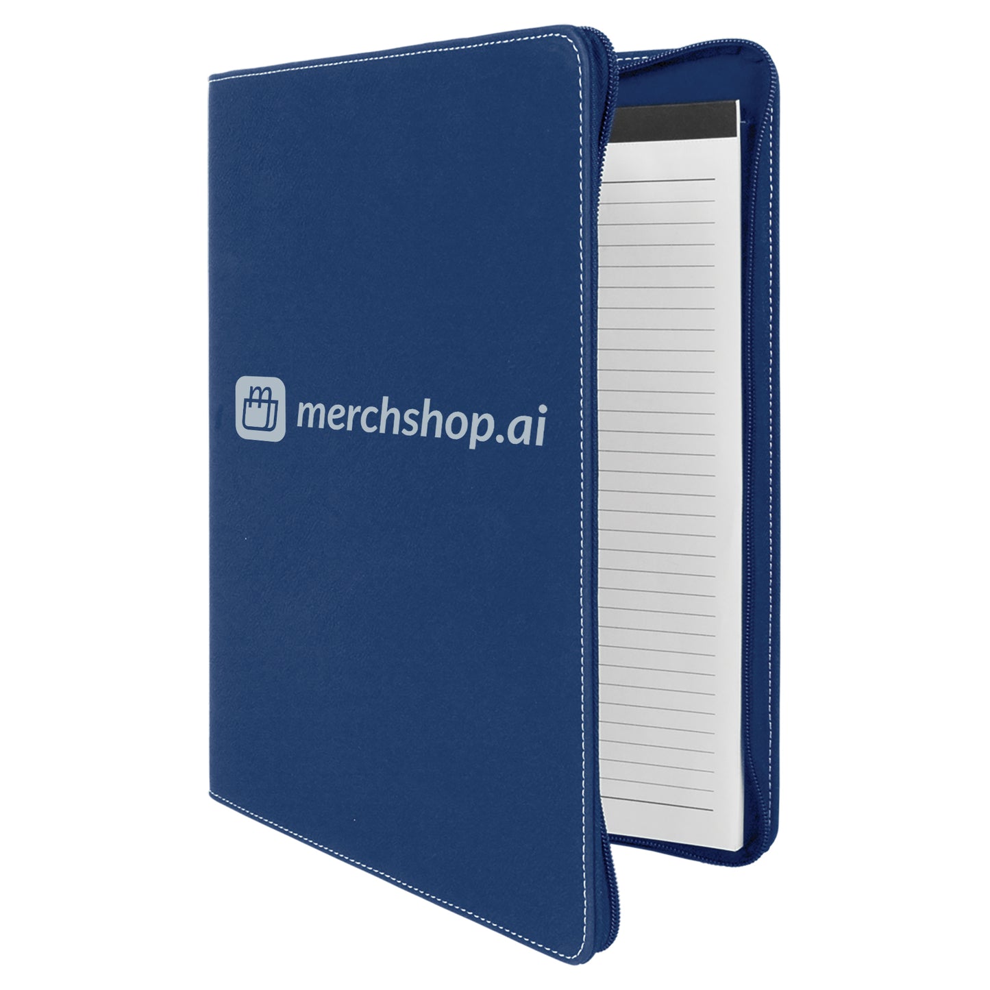 MerchShopAIDev - 9.5X12Laserable Leatherette Portfolios with Zipper - Bulk Order