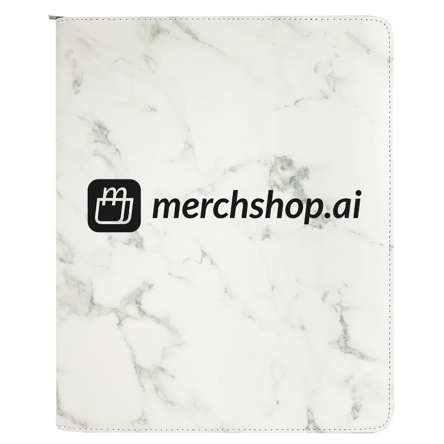 MerchShopAIDev - 9.5X12Laserable Leatherette Portfolios with Zipper - Bulk Order