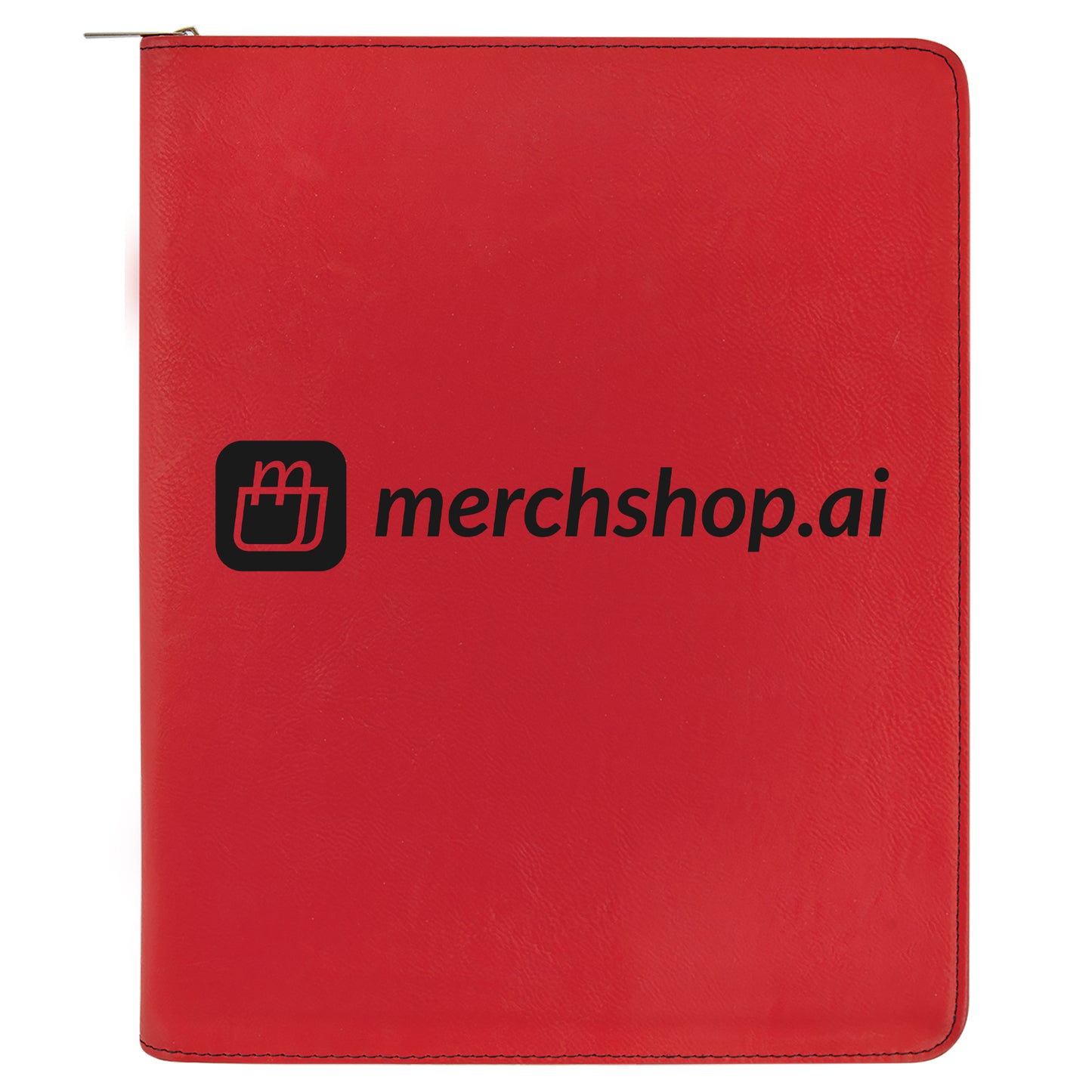 MerchShopAIDev - 9.5X12Laserable Leatherette Portfolios with Zipper