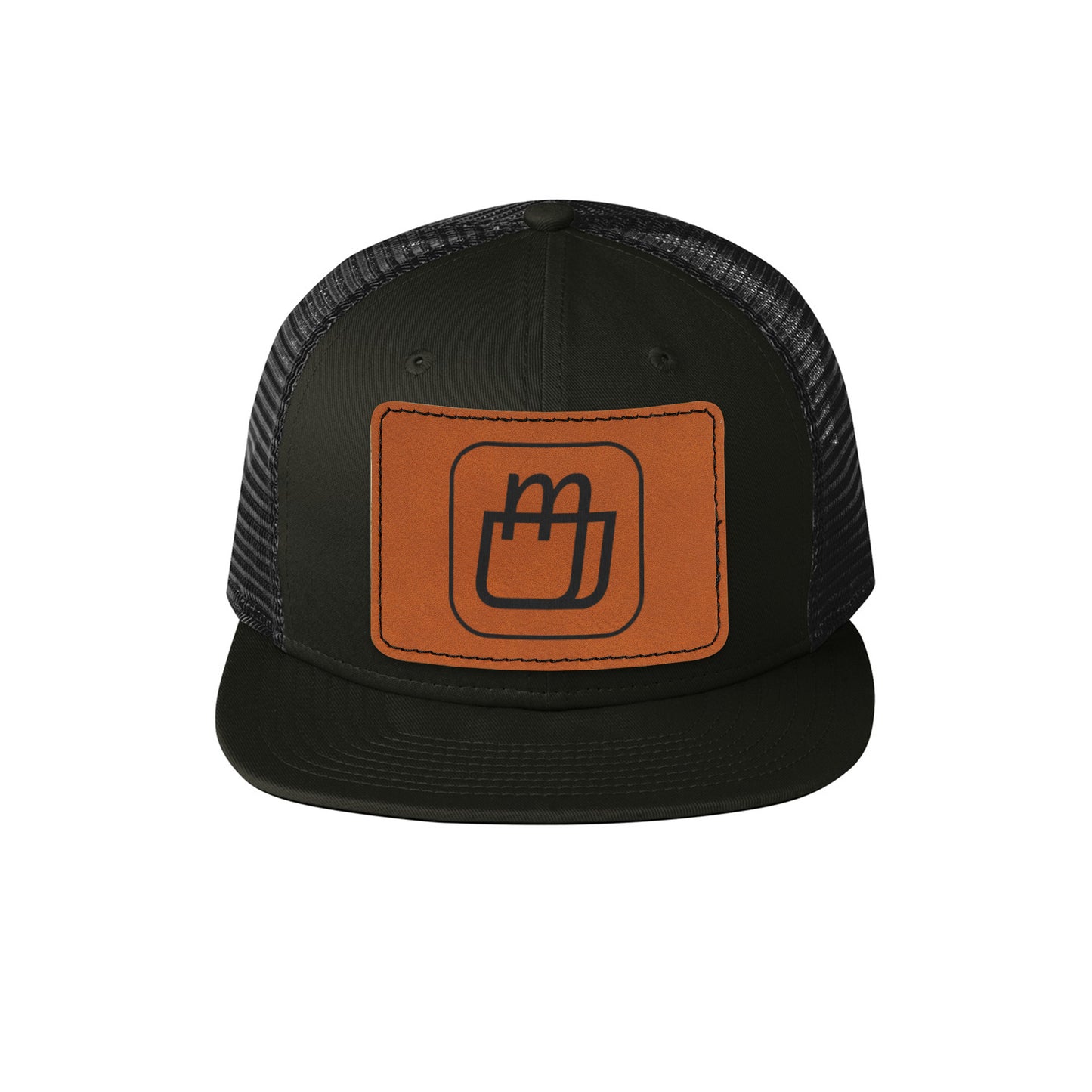 MerchShopAIDev - New Era® Original Fit Snapback Trucker Cap with Leatherette Patch