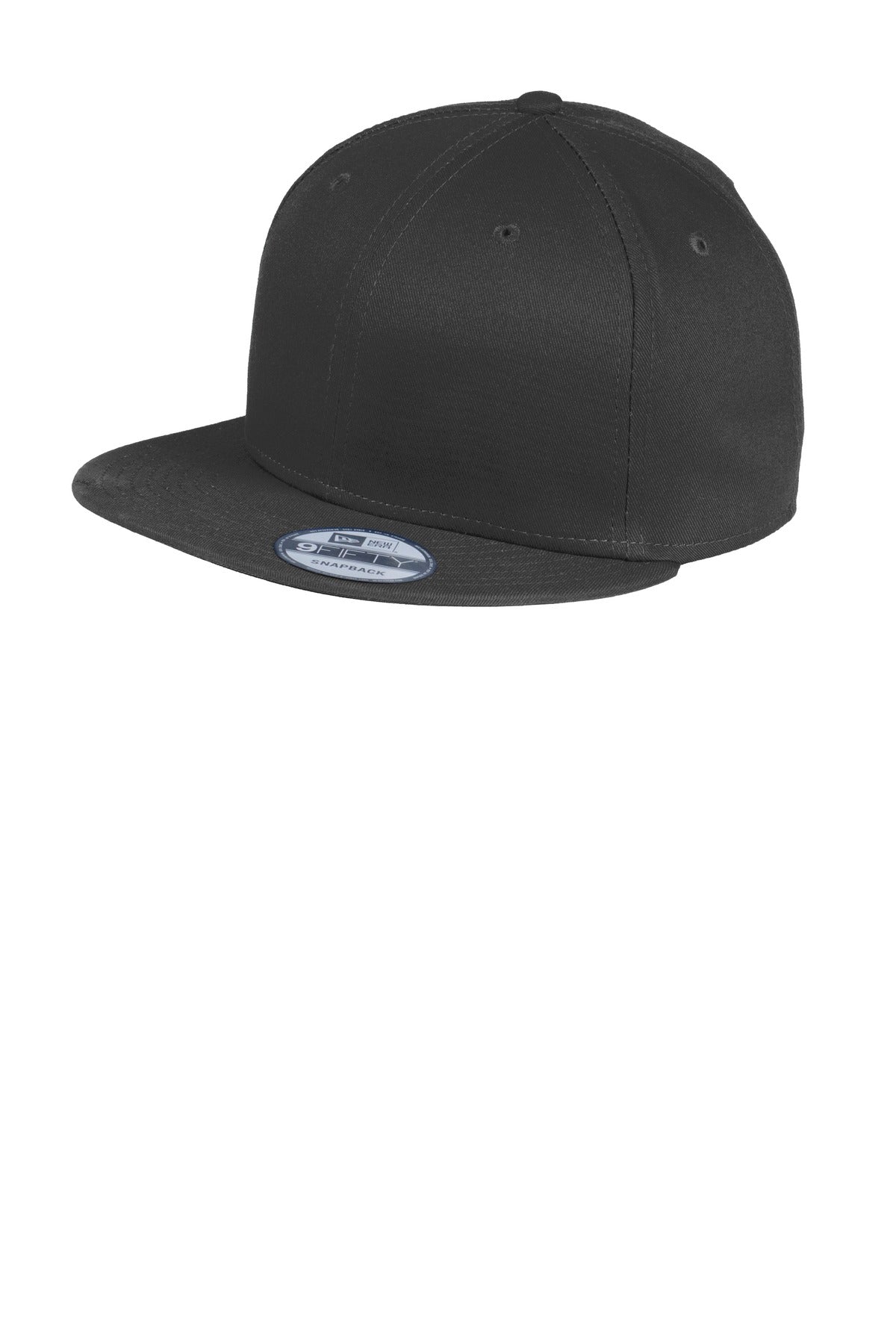 MerchShopAIDev - New Era® Flat Bill Snapback Cap with Leatherette Patch