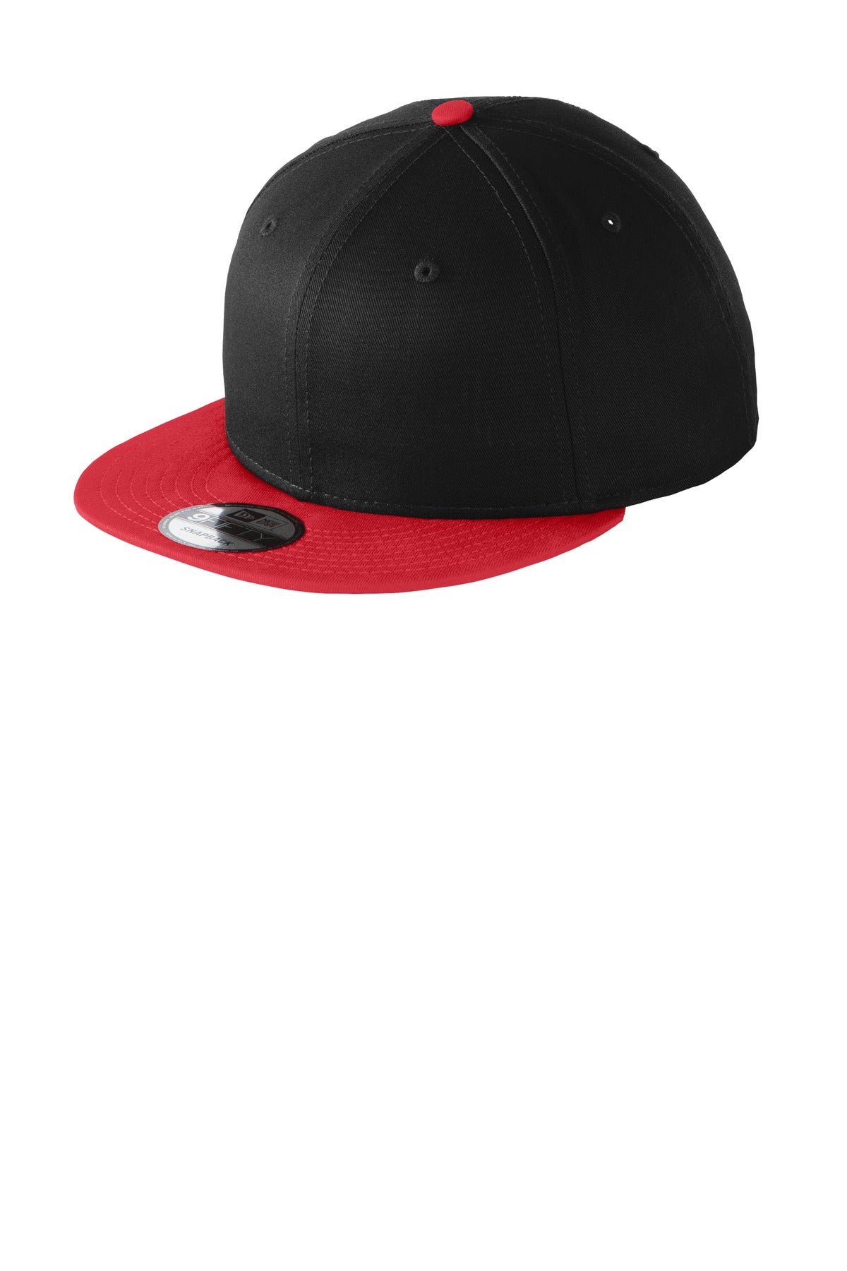 MerchShopAIDev - New Era® Flat Bill Snapback Cap with Leatherette Patch