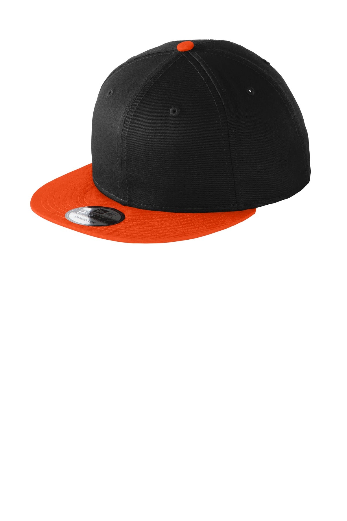 MerchShopAIDev - New Era® Flat Bill Snapback Cap with Leatherette Patch