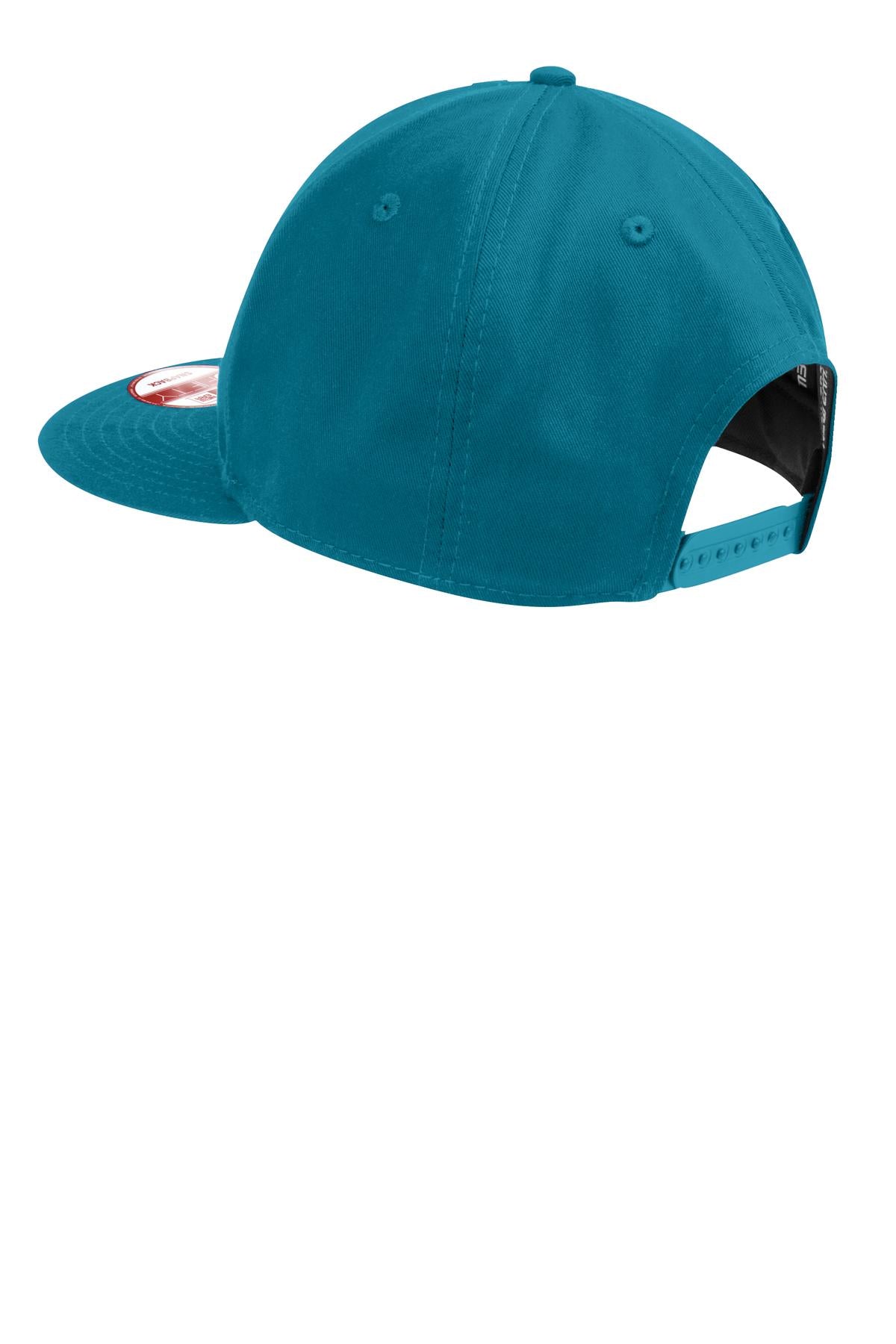 MerchShopAIDev - New Era® Flat Bill Snapback Cap with Leatherette Patch