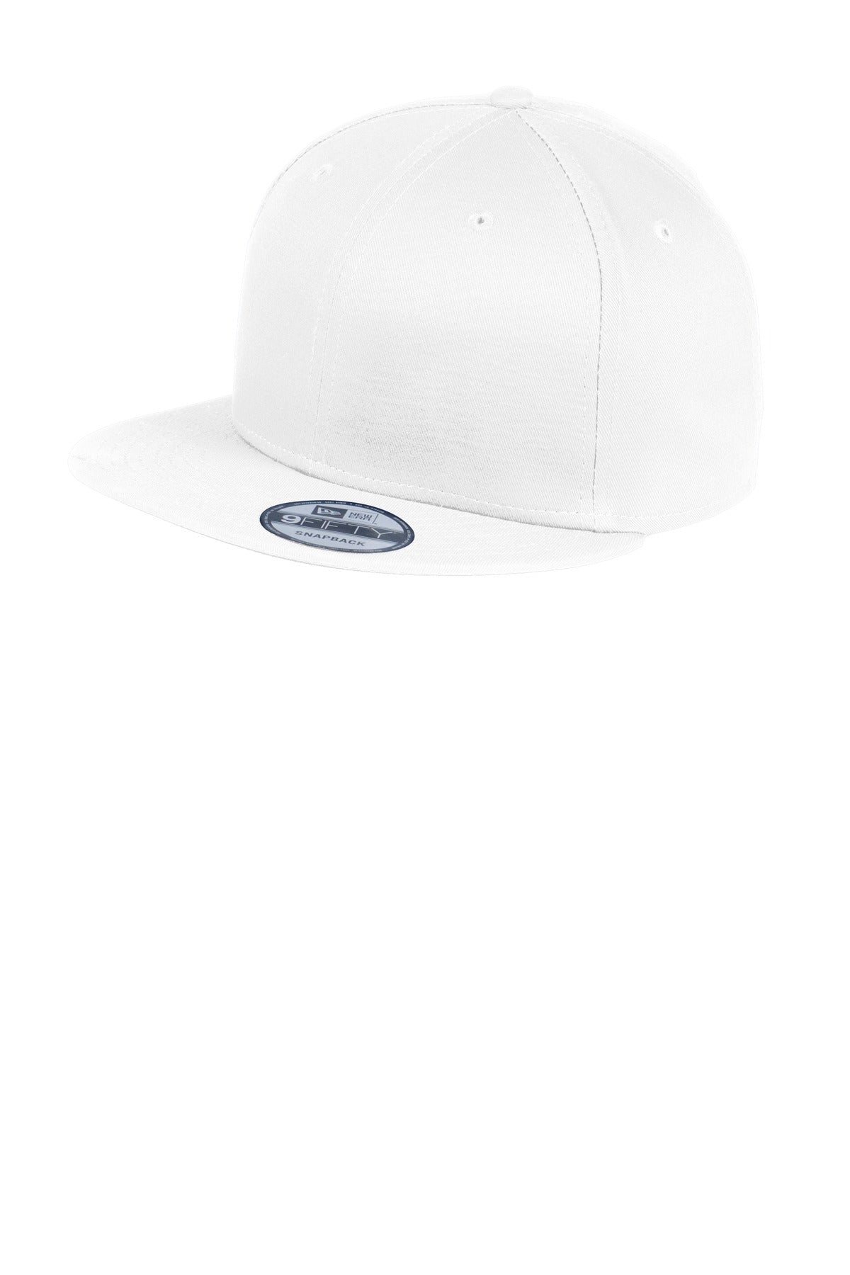 MerchShopAIDev - New Era® Flat Bill Snapback Cap with Leatherette Patch