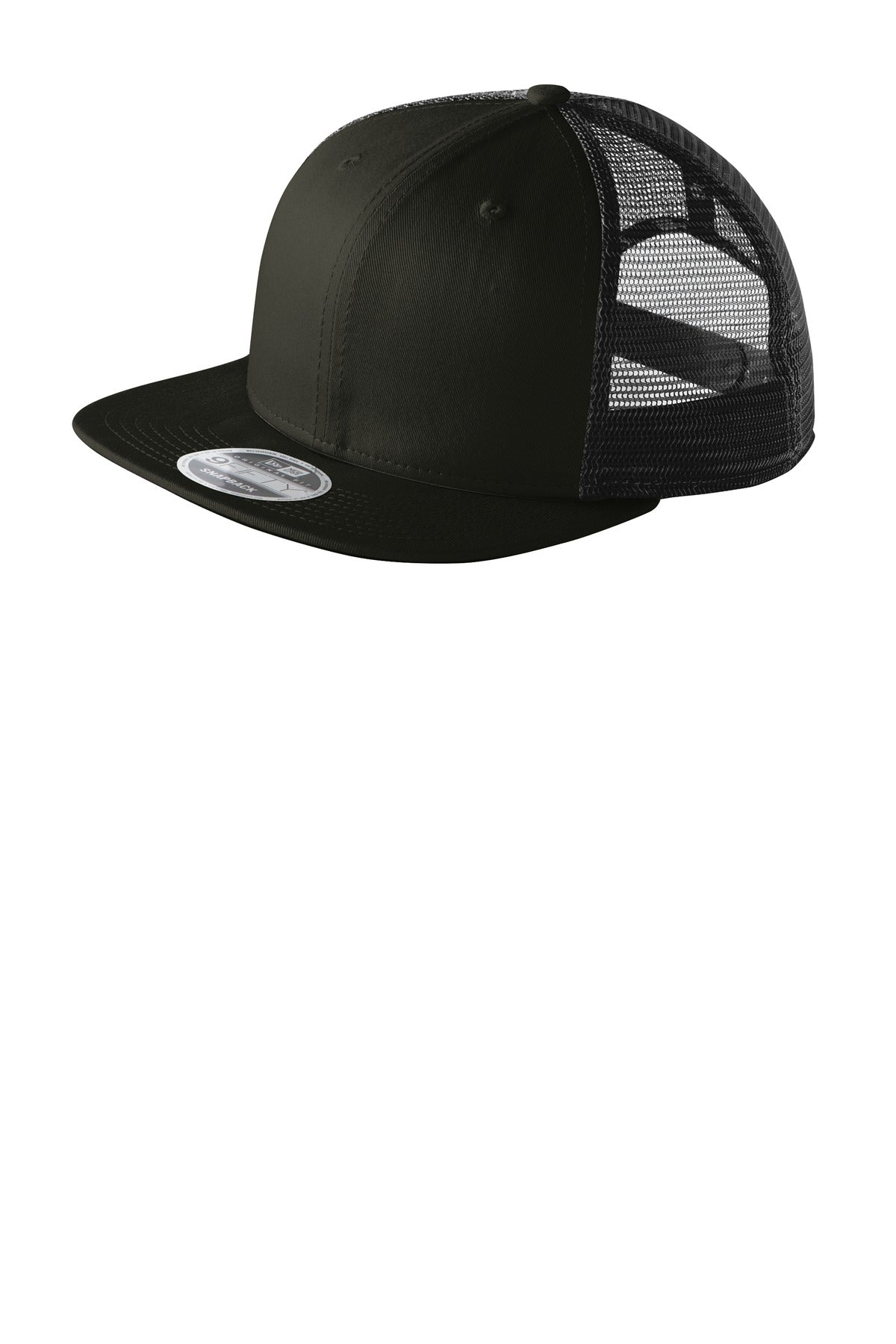 MerchShopAIDev - New Era® Original Fit Snapback Trucker Cap with Leatherette Patch