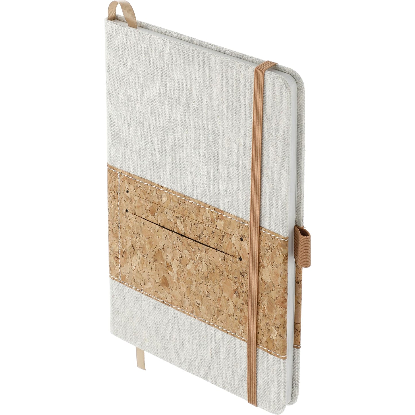 MerchShopAIDev - 5.5" x 8.5" Recycled Cotton and Cork Bound Notebook - Bulk Order(Min Qty 100)