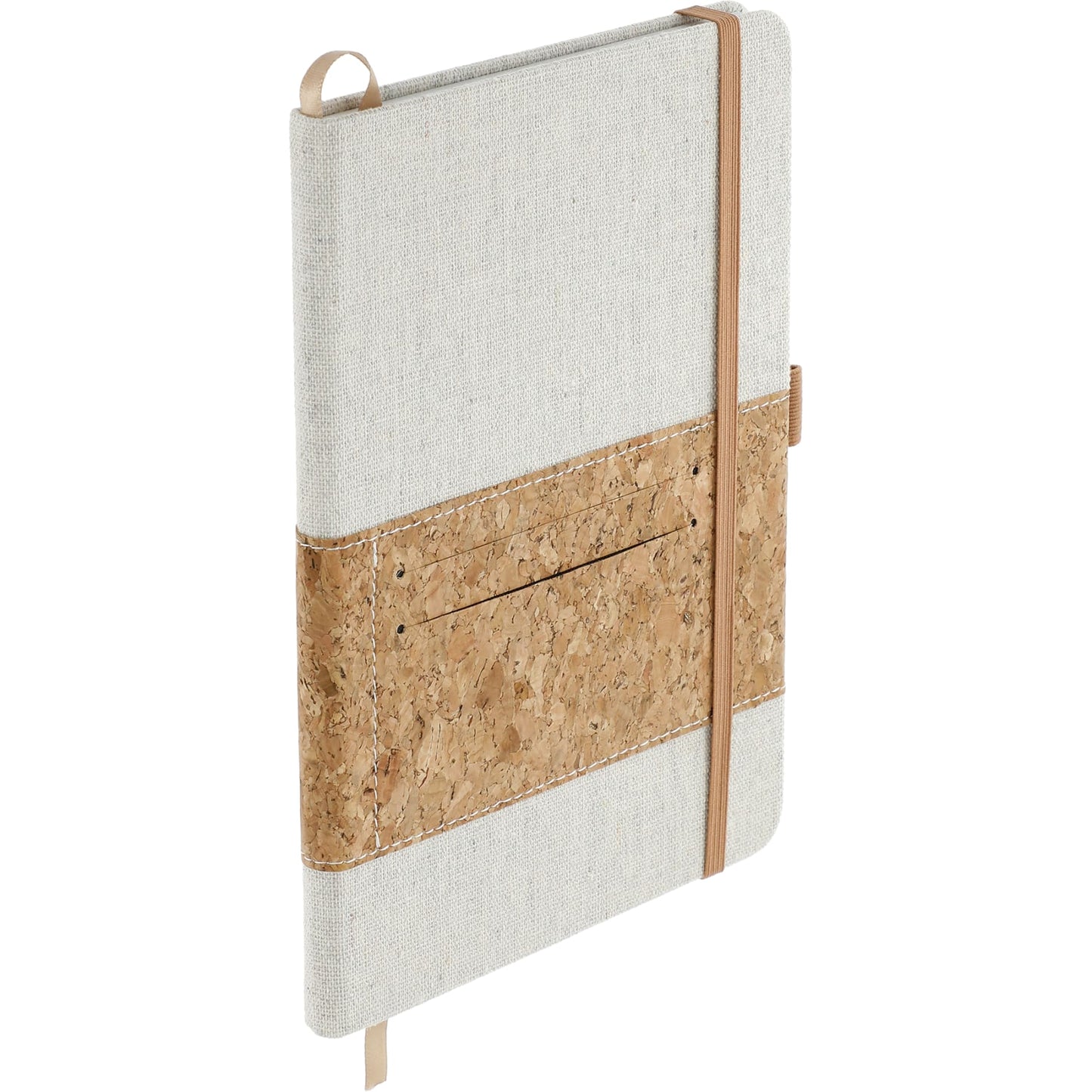 MerchShopAIDev - 5.5" x 8.5" Recycled Cotton and Cork Bound Notebook - Bulk Order(Min Qty 100)