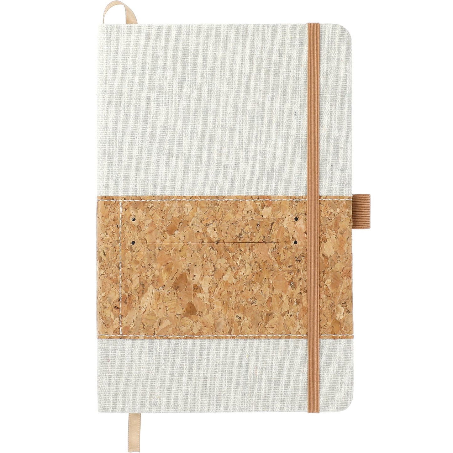 MerchShopAIDev - 5.5" x 8.5" Recycled Cotton and Cork Bound Notebook - Bulk Order(Min Qty 100)