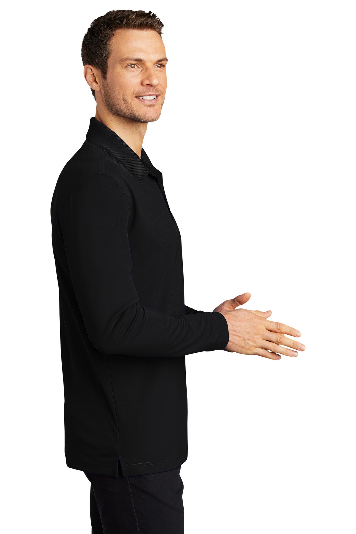Swaasi Core - Port Authority® LONG-SLEEVE Dry Zone® UV Micro-Mesh Polo with EMB Logo