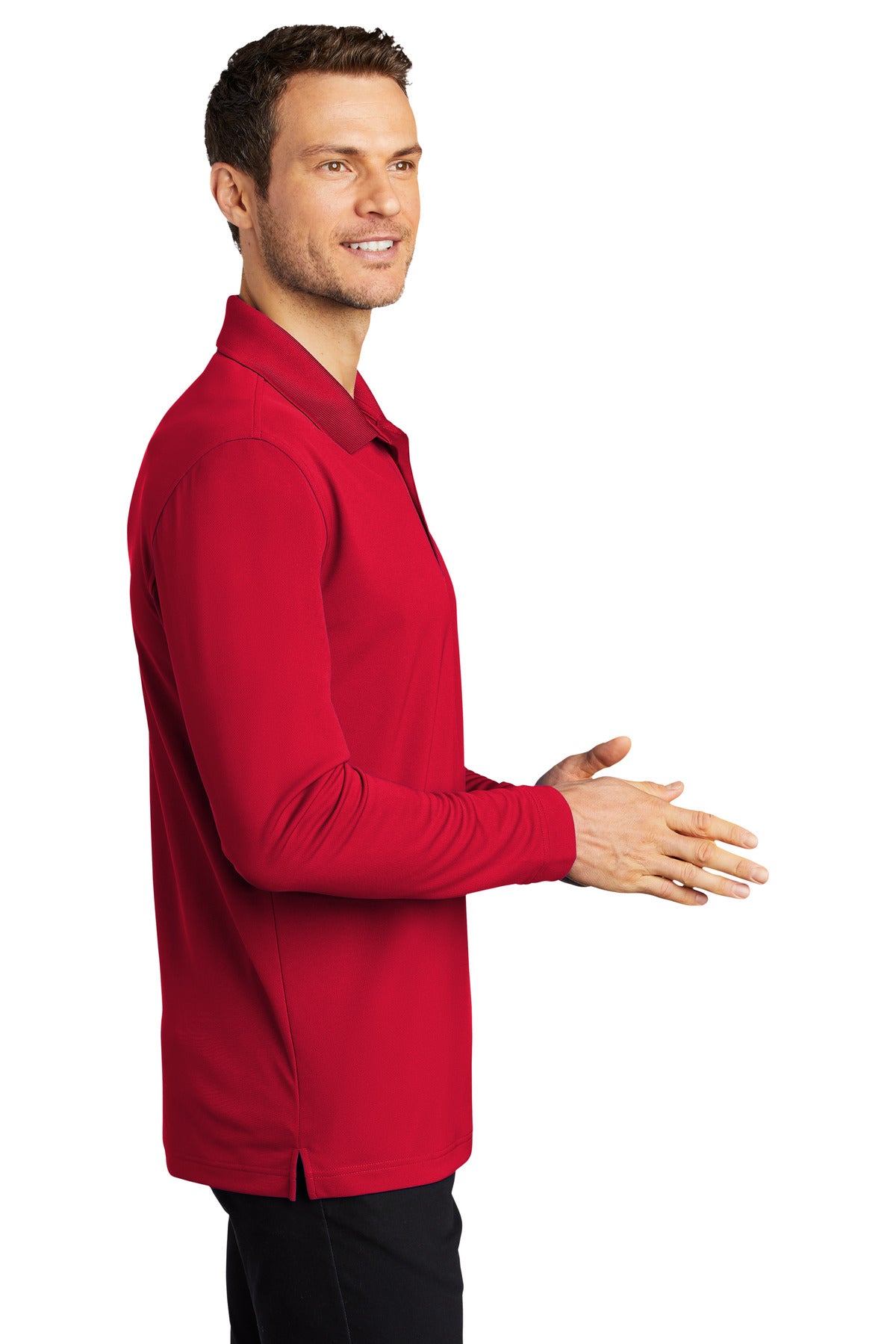Swaasi Core - Port Authority® LONG-SLEEVE Dry Zone® UV Micro-Mesh Polo with EMB Logo