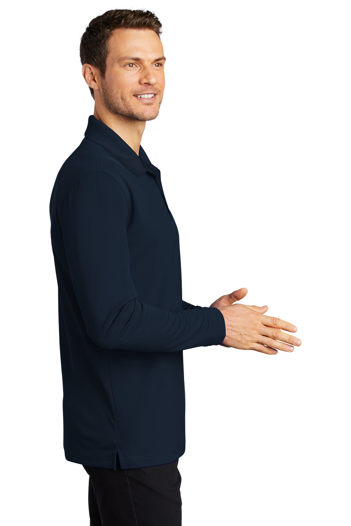 Swaasi Core - Port Authority® LONG-SLEEVE Dry Zone® UV Micro-Mesh Polo with EMB Logo
