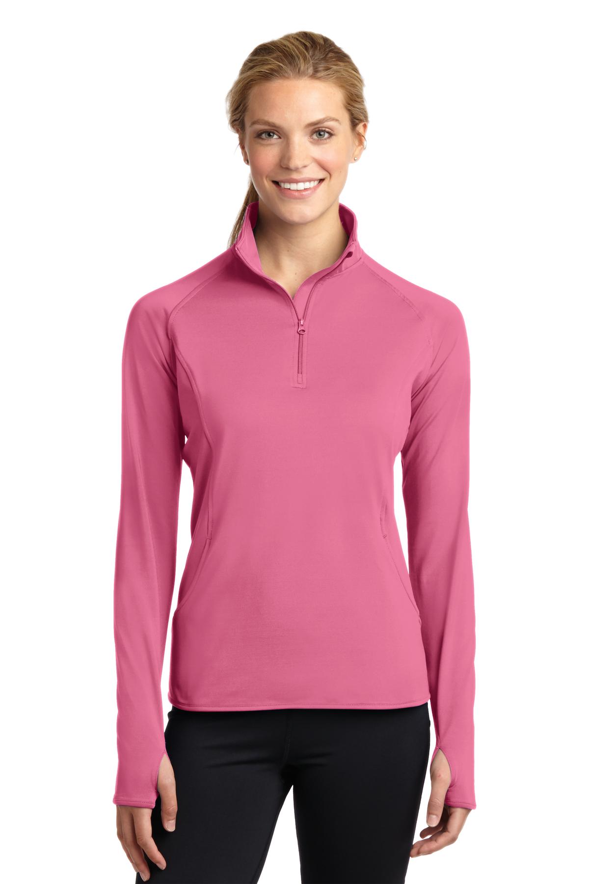 Swaasi Core - Sport-Tek® LADIES Sport-Wick® Stretch 1/2-Zip Pullover Extra Color with EMB Logo