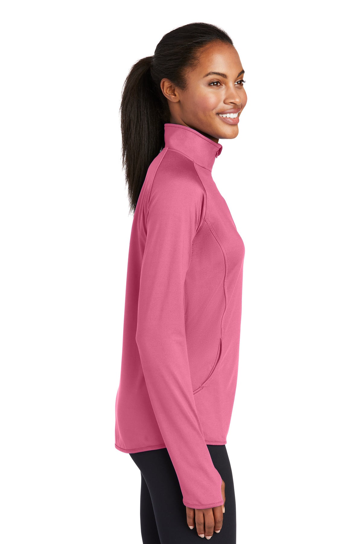 Swaasi Core - Sport-Tek® LADIES Sport-Wick® Stretch 1/2-Zip Pullover Extra Color with EMB Logo