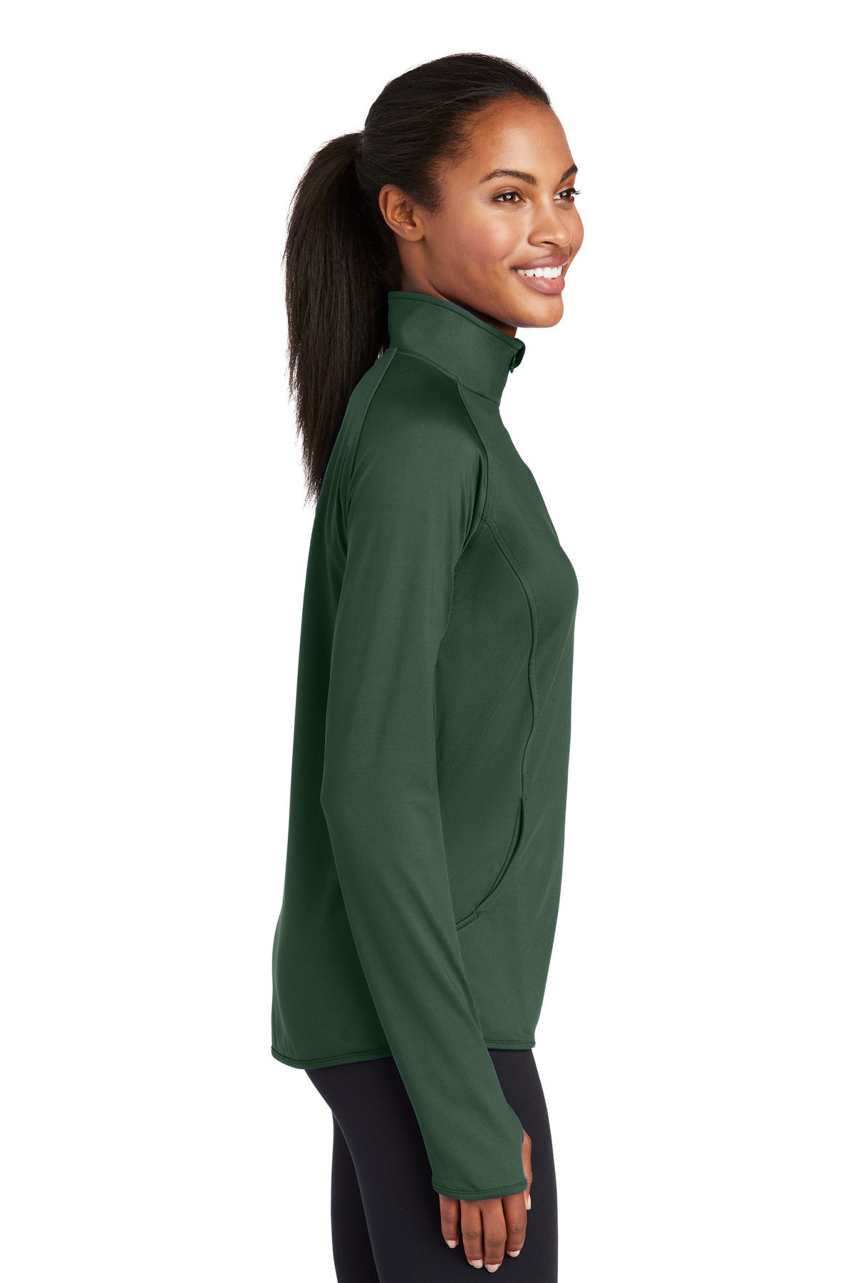 Swaasi Core - Sport-Tek® LADIES Sport-Wick® Stretch 1/2-Zip Pullover Extra Color with EMB Logo