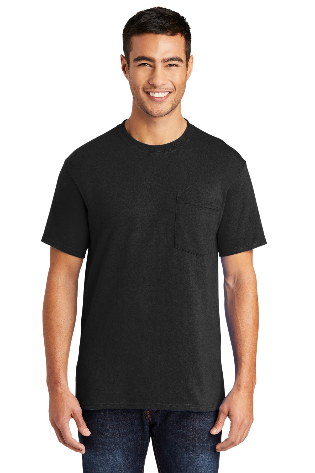 Swaasi Core - P&C® 5.5 oz 50/50 POCKET T-Shirt Extra Color with Print Logo