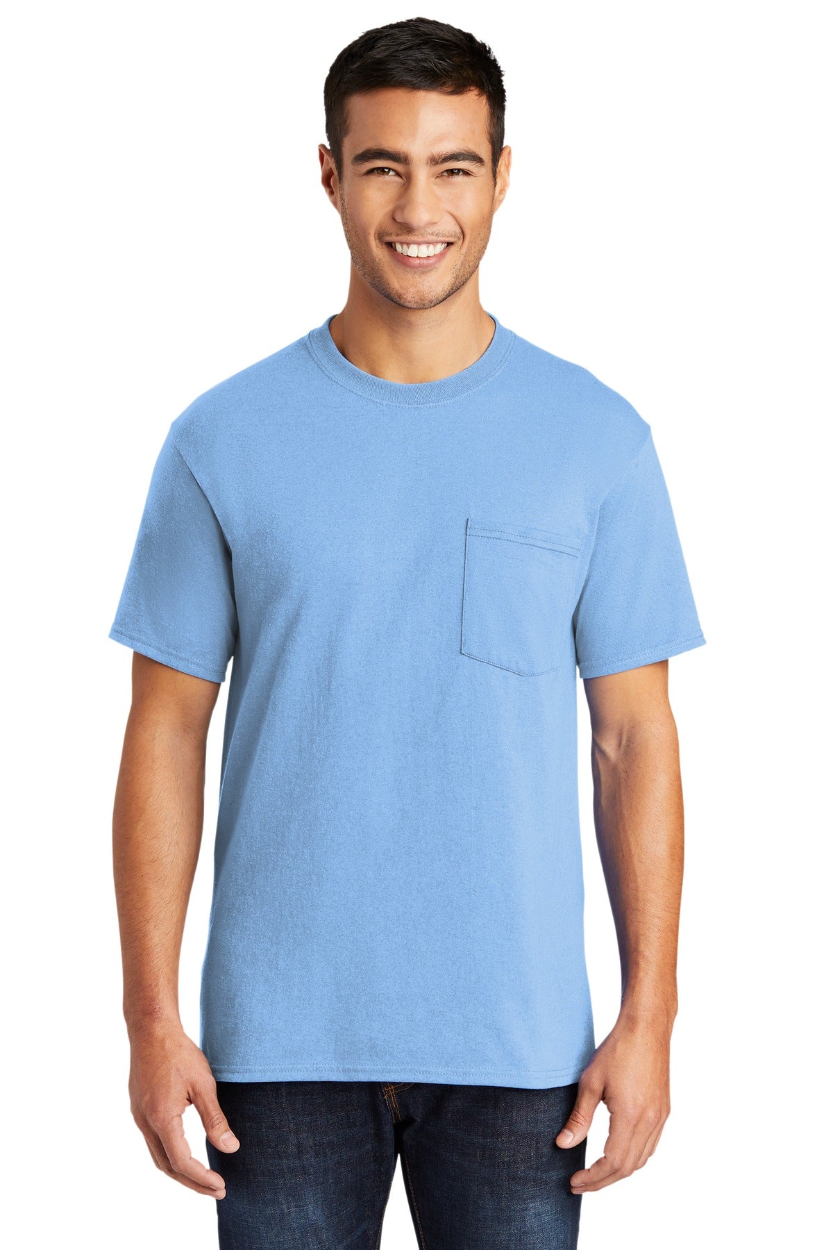 Swaasi Core - P&C® 5.5 oz 50/50 POCKET T-Shirt Extra Color with Print Logo