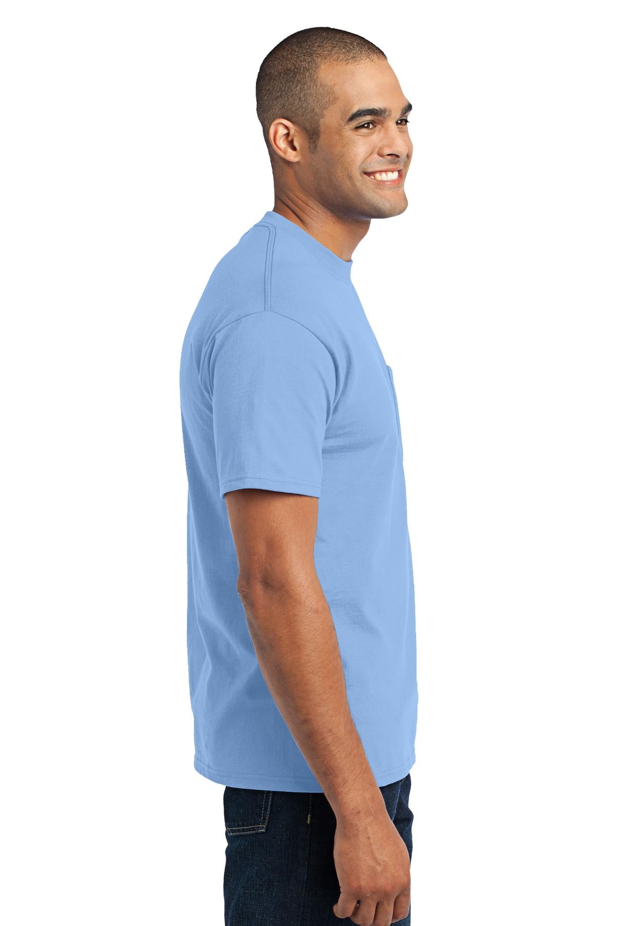 Swaasi Core - P&C® 5.5 oz 50/50 POCKET T-Shirt Extra Color with Print Logo