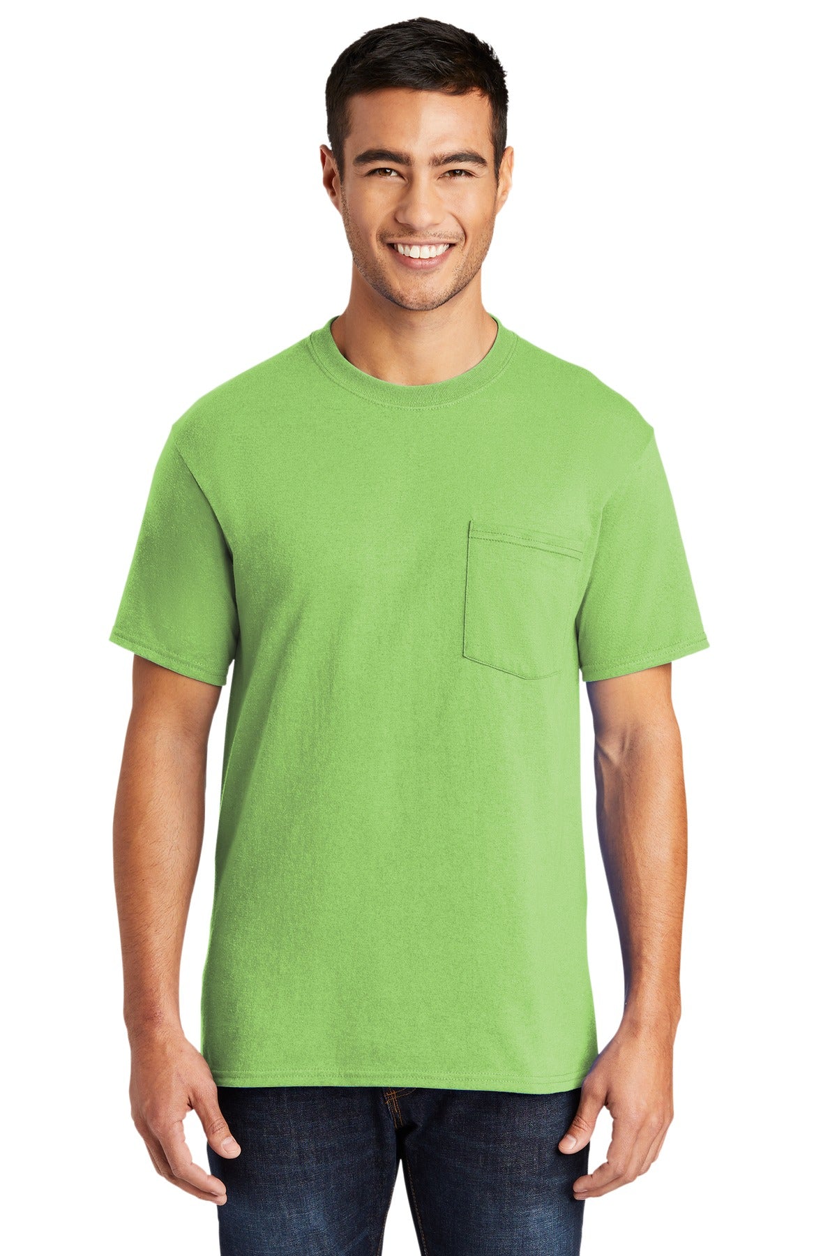 Swaasi Core - P&C® 5.5 oz 50/50 POCKET T-Shirt Extra Color with Print Logo