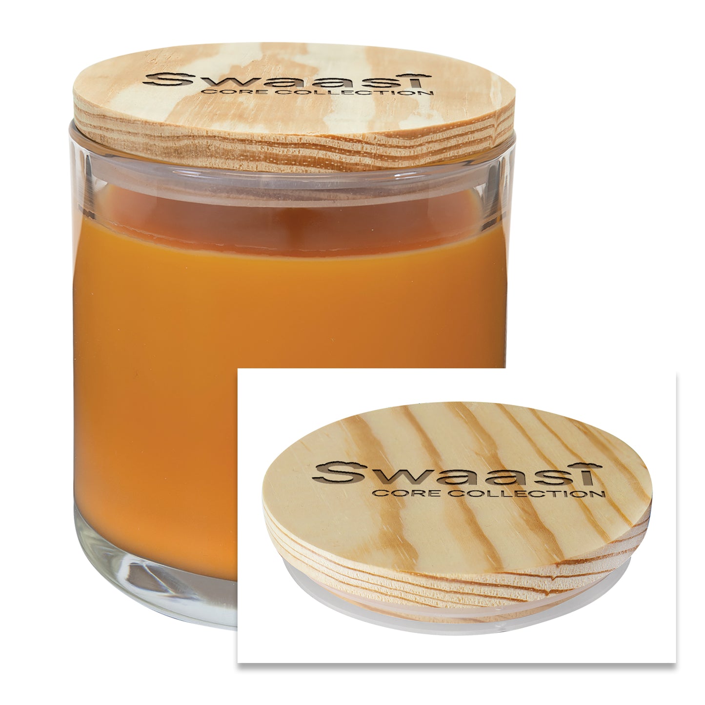 Swaasi Core - 14oz Scented Glass Candle with Glass Etching