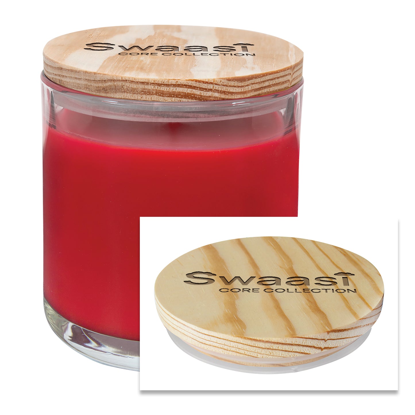 Swaasi Core - 14oz Scented Glass Candle with Glass Etching