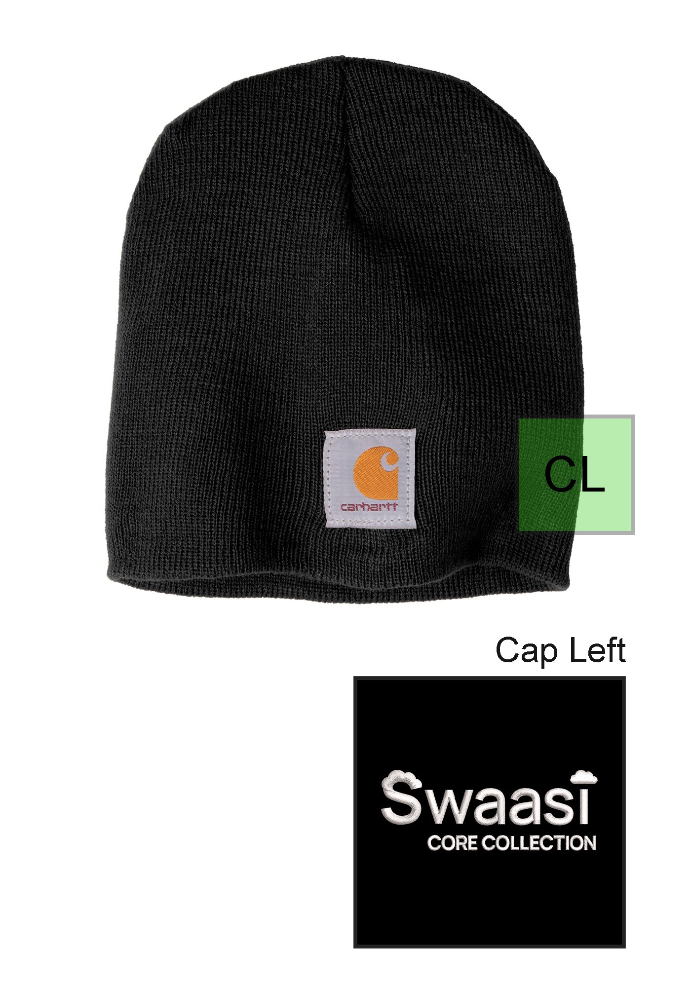 Swaasi Core - Carhartt® Acrylic Knit Hat with EMB Logo on Left Side