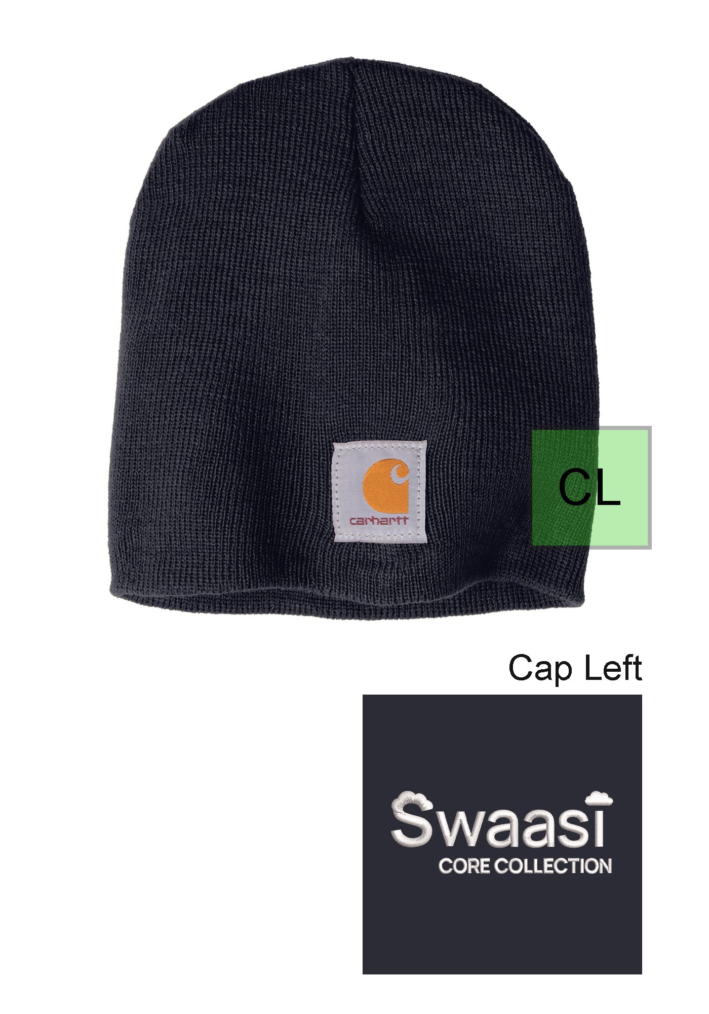 Swaasi Core - Carhartt® Acrylic Knit Hat with EMB Logo on Left Side