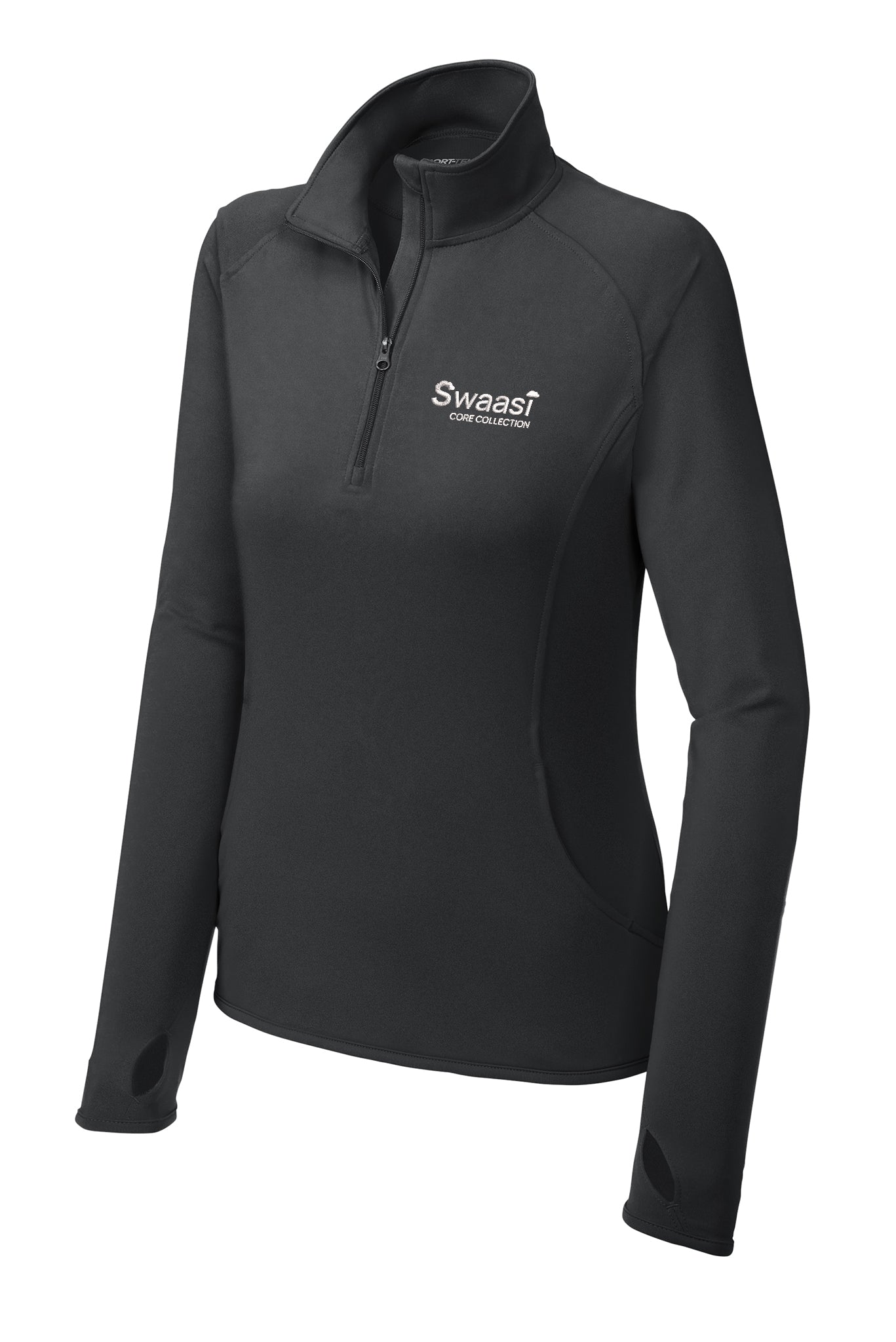 Swaasi Core - Sport-Tek® LADIES Sport-Wick® Stretch 1/2-Zip Pullover Extra Color with EMB Logo