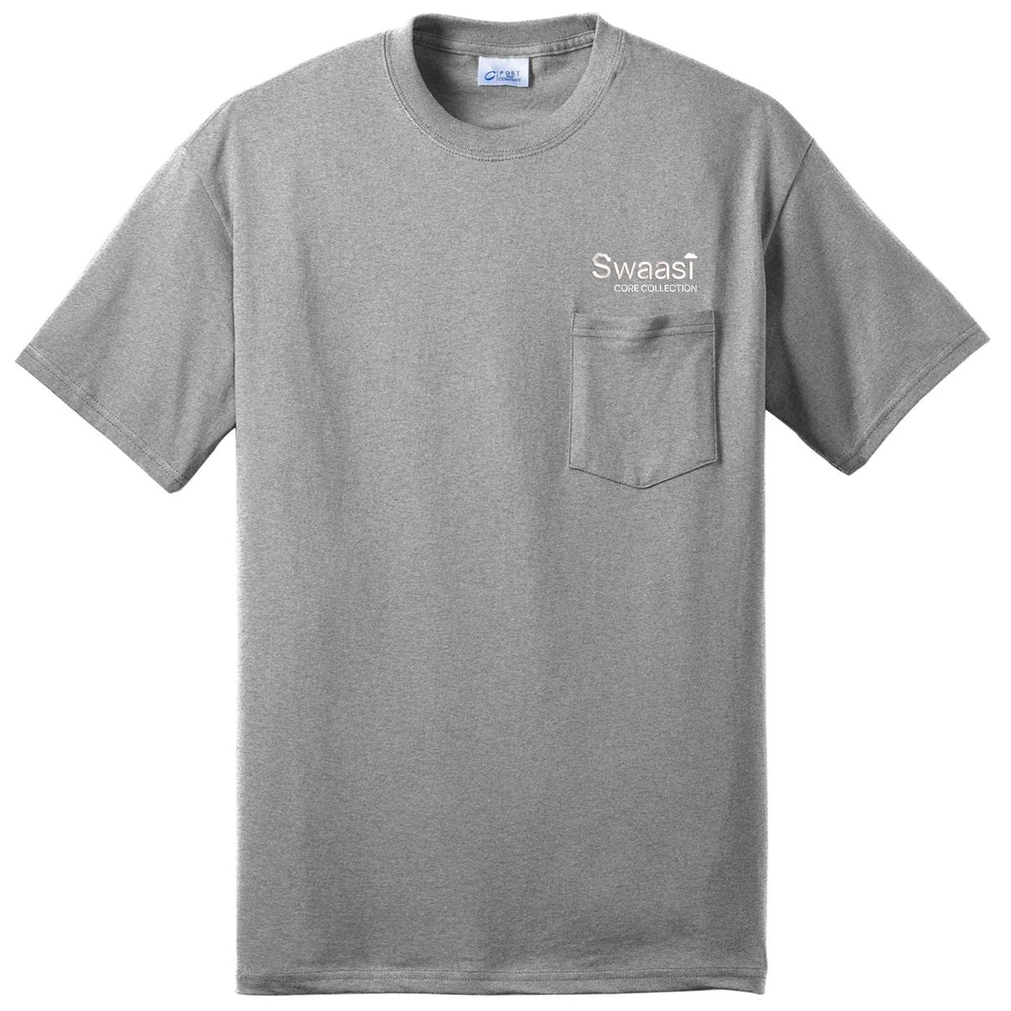 Swaasi Core - P&C® 5.5 oz 50/50 POCKET T-Shirt Extra Color with Print Logo